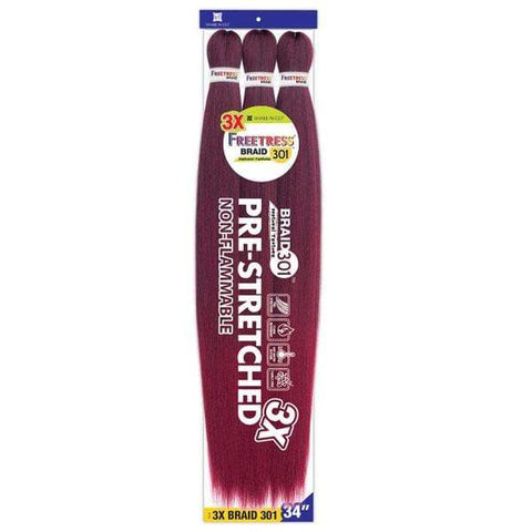 Freetress Synthetic Braid - 3X Pre-Stretched Braid 301 34" - SoGoodBB.com