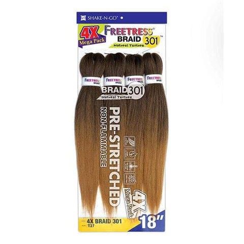 Freetress Synthetic Braid - 4X Pre-Stretched Braid 301 18" - (C) - SoGoodBB.com