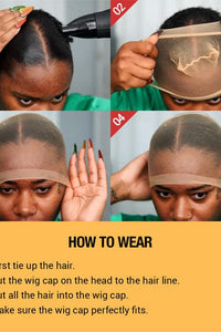 Invisible HD Wig Cap Ultra Thin for Bald Cap Method (2Pcs) - WCAP01 - (C) - SoGoodBB.com