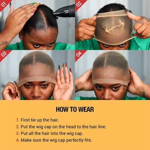 Invisible HD Wig Cap Ultra Thin for Bald Cap Method (2Pcs) - WCAP01 - (C) - SoGoodBB.com