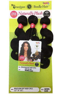 Janet Collection 100% Natural Virgin Remy Human Hair Weave - BRAZILIAN SOFT BODY WAVE 3PCS (8" 10" 12" ~ 12" 14" 16") - SoGoodBB.com