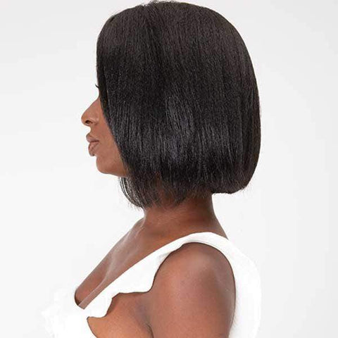 Janet Collection Natural Me Human Hair Blend Deep Part Swiss Lace Front Wig - ANN - Clearance - SoGoodBB.com