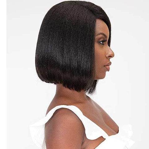 Janet Collection Natural Me Human Hair Blend Deep Part Swiss Lace Front Wig - ANN - Clearance - SoGoodBB.com
