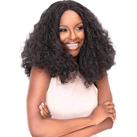 Janet Collection Natural Me Human Hair Blend Deep Part Swiss Lace Front Wig - JENNA - Clearance - SoGoodBB.com