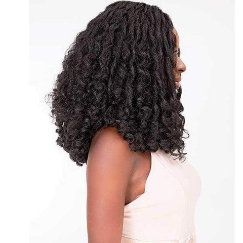 Janet Collection Natural Me Human Hair Blend Deep Part Swiss Lace Front Wig - JENNA - Clearance - SoGoodBB.com