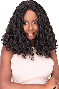 Janet Collection Natural Me Human Hair Blend Deep Part Swiss Lace Front Wig - JENNA - Clearance - SoGoodBB.com