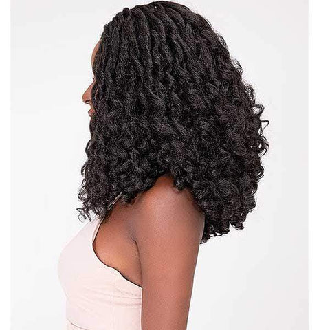 Janet Collection Natural Me Human Hair Blend Deep Part Swiss Lace Front Wig - JENNA - Clearance - SoGoodBB.com