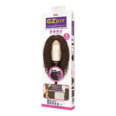 Janet Customized 4x4 Temple Lace Closure & 3 Pcs Bundle Hair Wig Kit - EZ DIY BOHEMIAN - Clearance - SoGoodBB.com