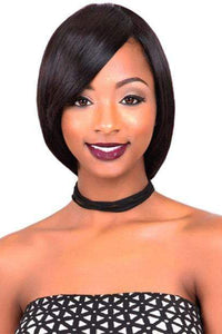 Kara Remy Blue 100% Virgin Human Hair Wig Lace Front Wig - ANGLED BOB (S) - SoGoodBB.com