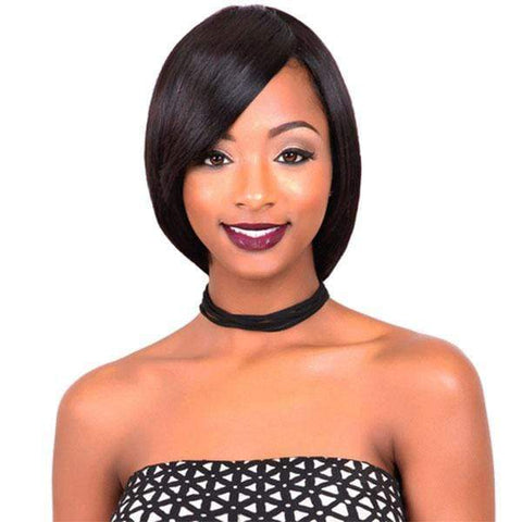 Kara Remy Blue 100% Virgin Human Hair Wig Lace Front Wig - ANGLED BOB (S) - SoGoodBB.com