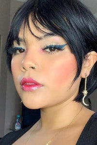 Kara Remy Blue 100% Virgin Human Hair Wig Lace Front Wig - ANGLED BOB (S) - SoGoodBB.com