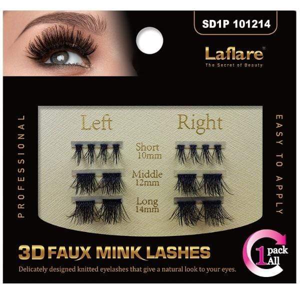Laflare Eyes SD1P101214 Laflare 3D Faux Mink Hair Eyelashes - (C)