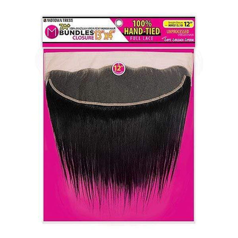 Motown Tress 100% Brazilian Remy 13x4 Lace 7A M Bundle - STRAIGHT Closure - SoGoodBB.com