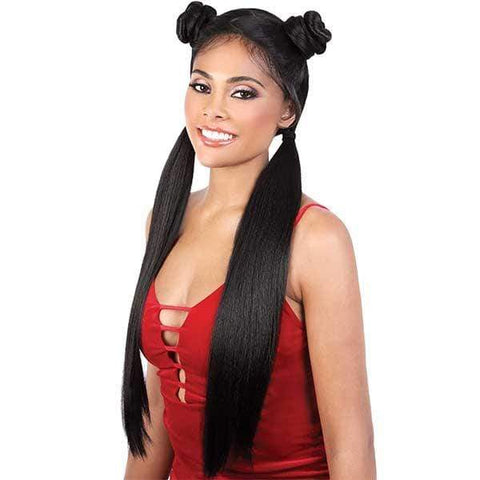 Motown Tress Let's Lace Zig Zag 4 Way Lace Part Synthetic Swiss Lace Wig - LZ VIXEN28 - Clearance - SoGoodBB.com