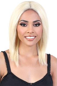 Motown Tress Natural & Blonde 100% Remy Human Hair 13"x2" Lace Part Wig - HNBL3 MIZ - SoGoodBB.com