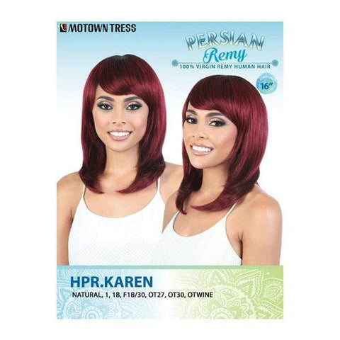 Motown Tress Persian 100% Virgin Remi Hair Swiss Lace Wig - HPR KAREN - SoGoodBB.com