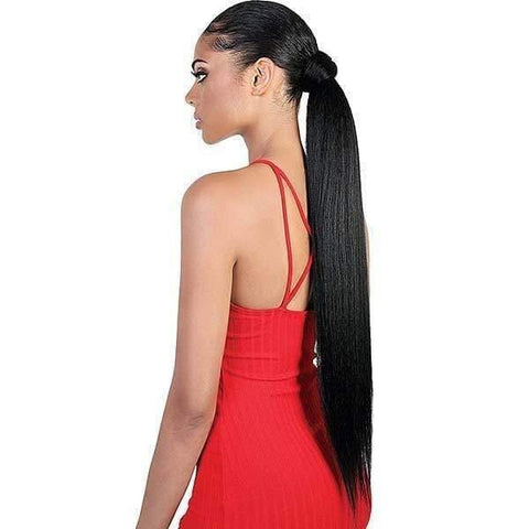 Motown Tress Pony Wrap Drawstring Synthetic Ponytail - PD WRAP26 CURLABLE STRAIGHT 26" - Clearance - SoGoodBB.com