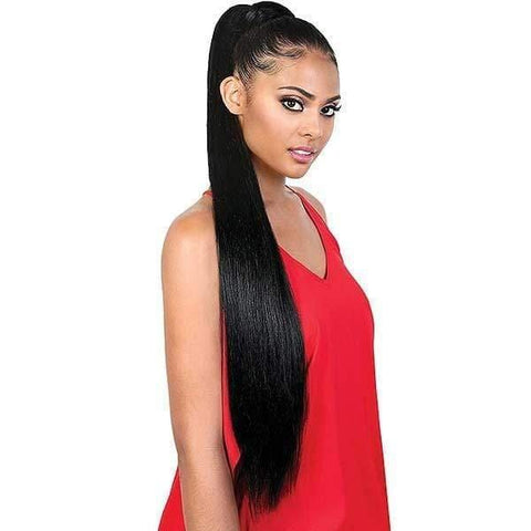 Motown Tress Pony Wrap Drawstring Synthetic Ponytail - PD WRAP26 CURLABLE STRAIGHT 26" - Clearance - SoGoodBB.com