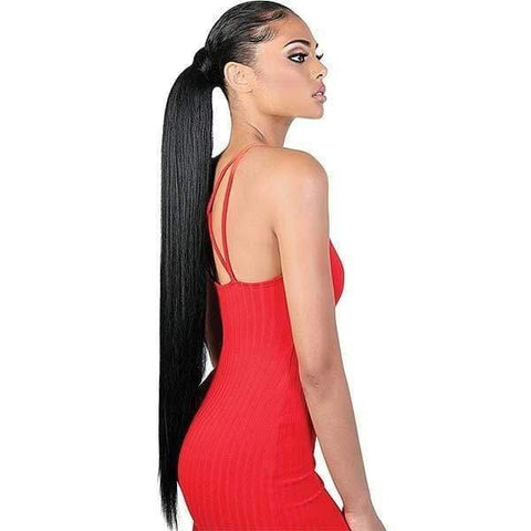 Motown Tress Pony Wrap Drawstring Synthetic Ponytail - PD WRAP32 CURLABLE STRAIGHT 32" - Clearance - SoGoodBB.com