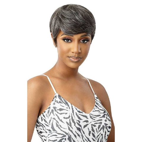 Outre 100% Human Hair Fab & Fly Gray Glamour Full Cap Wig - ASHA - SoGoodBB.com