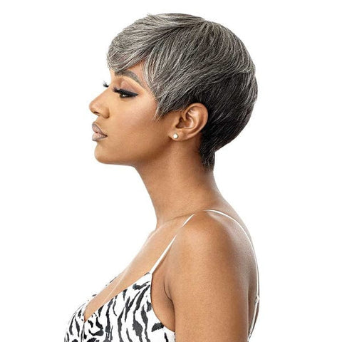 Outre 100% Human Hair Fab & Fly Gray Glamour Full Cap Wig - ASHA - SoGoodBB.com