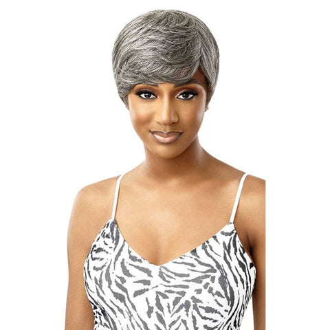 Outre 100% Human Hair Fab & Fly Gray Glamour Full Cap Wig - ASHA - SoGoodBB.com