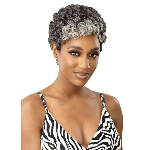 Outre 100% Human Hair Fab & Fly Gray Glamour Full Cap Wig - HH DINA - SoGoodBB.com