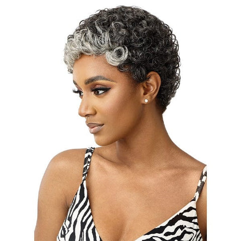 Outre 100% Human Hair Fab & Fly Gray Glamour Full Cap Wig - HH DINA - SoGoodBB.com