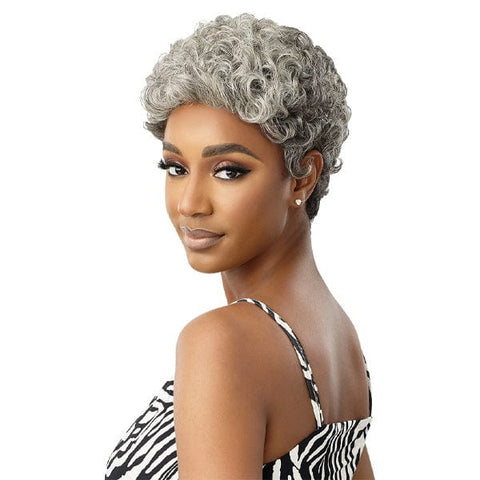 Outre 100% Human Hair Fab & Fly Gray Glamour Full Cap Wig - HH DINA - SoGoodBB.com