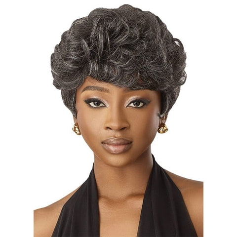 Outre 100% Human Hair Fab & Fly Gray Glamour Full Cap Wig - HH JOAN - SoGoodBB.com