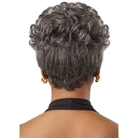 Outre 100% Human Hair Fab & Fly Gray Glamour Full Cap Wig - HH JOAN - SoGoodBB.com