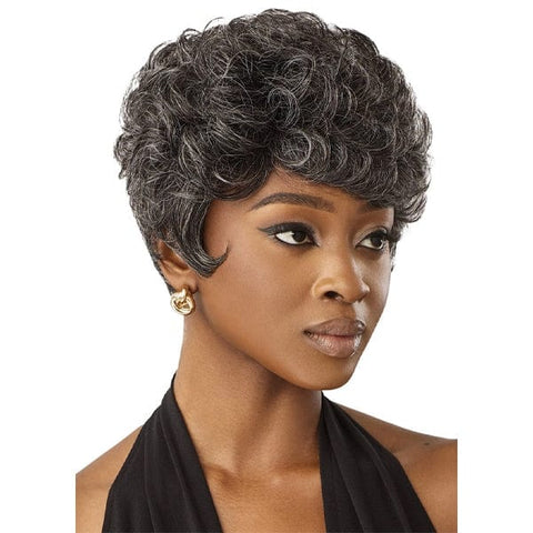 Outre 100% Human Hair Fab & Fly Gray Glamour Full Cap Wig - HH JOAN - SoGoodBB.com