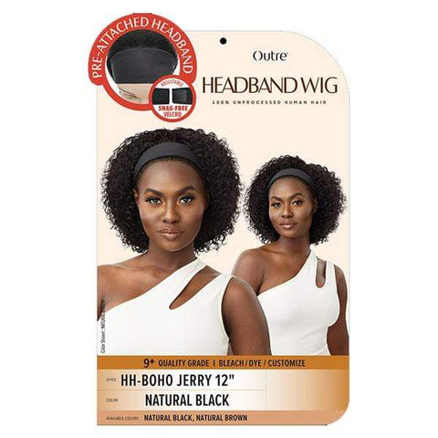 Outre 100% Human Hair Headband Wig - BOHO JERRY 12" - SoGoodBB.com