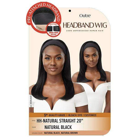 Outre 100% Human Hair Headband Wig - STRAIGHT 20" - SoGoodBB.com
