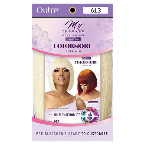 Outre 100% Human Hair MyTresses Purple Label Color More Full Wig - BLONDE BOB 10" - SoGoodBB.com
