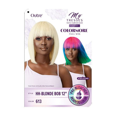 Outre 100% Human Hair MyTresses Purple Label Color More Full Wig - BLONDE BOB 12" - SoGoodBB.com