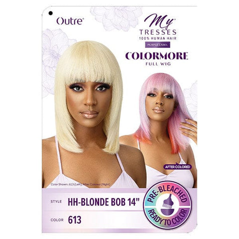 Outre 100% Human Hair MyTresses Purple Label Color More Full Wig - BLONDE BOB 14" - SoGoodBB.com
