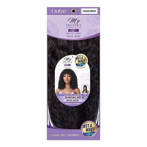 Outre 100% Human Hair MyTresses Purple Label Full Wig WET & WAVY - NATURAL DEEP 18" - SoGoodBB.com