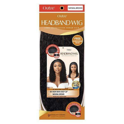 Outre 100% Human Hair WET & WAVY Headband Wig - BOHO DEEP 20" - SoGoodBB.com
