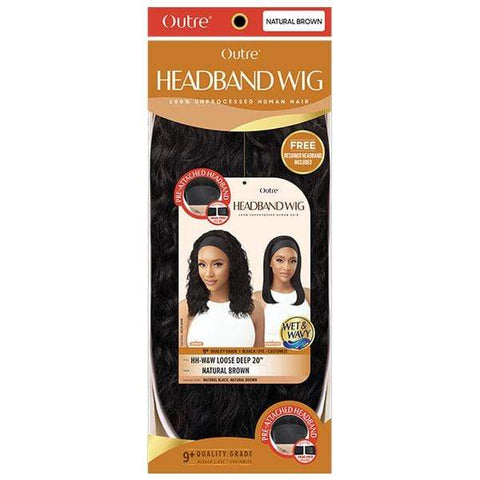 Outre 100% Human Hair WET & WAVY Headband Wig - LOOSE DEEP 20" - SoGoodBB.com