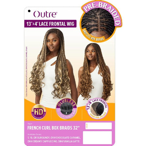 Outre 13x4 HD Pre-Braided Lace Front Wig - FRENCH CURL BOX BRAIDS 32" - SoGoodBB.com