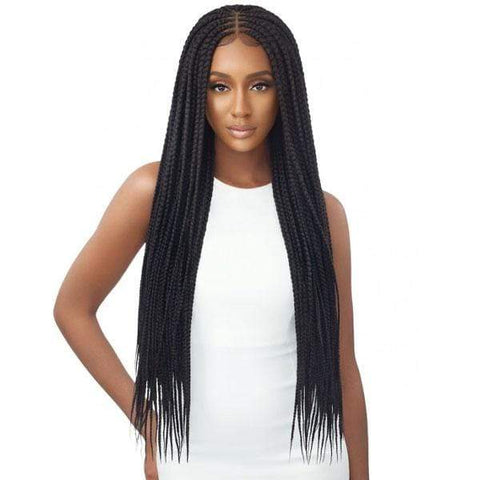 Outre 4x4 HD Pre-Braided Lace Front Wig - MIDDLE PART FEED-IN BOX BRAIDS 36" - SoGoodBB.com
