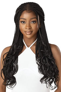 Outre 4x4 HD Pre-Braided Lace Front Wig - MIDDLE PART FRENCH CURL BOX BRAIDS 26" - SoGoodBB.com