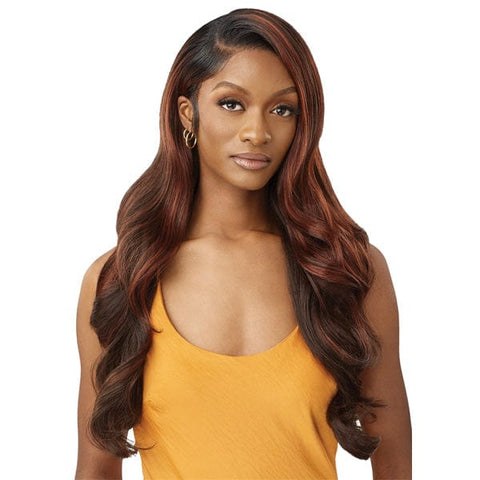 Outre Airtied Human Hair Blend Glueless 13X6 HD Lace Front Wig - HHB GLAM WAVES 28" - SoGoodBB.com