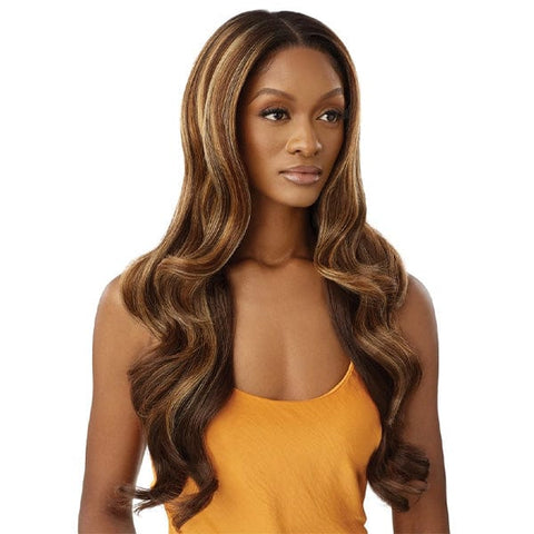 Outre Airtied Human Hair Blend Glueless 13X6 HD Lace Front Wig - HHB GLAM WAVES 28" - SoGoodBB.com