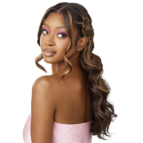 Outre Airtied Human Hair Blend Glueless 13X6 HD Lace Front Wig - HHB NATURAL BODY WAVE 22" - SoGoodBB.com