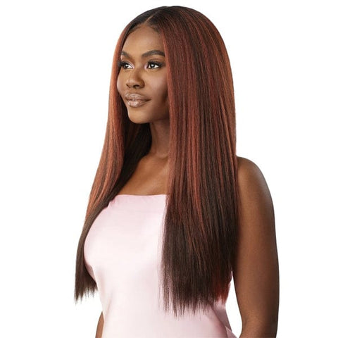 Outre Airtied Human Hair Blend Glueless 13X6 HD Lace Front Wig - HHB PERM YAKI 26" - SoGoodBB.com