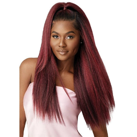 Outre Airtied Human Hair Blend Glueless 13X6 HD Lace Front Wig - HHB PERM YAKI 26" - SoGoodBB.com