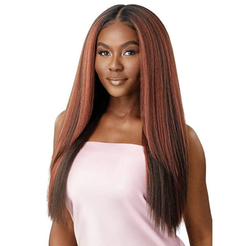 Outre Airtied Human Hair Blend Glueless 13X6 HD Lace Front Wig - HHB PERM YAKI 26" - SoGoodBB.com