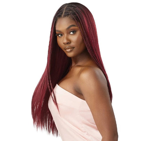 Outre Airtied Human Hair Blend Glueless 13X6 HD Lace Front Wig - HHB SLEEK YAKI 28" - SoGoodBB.com